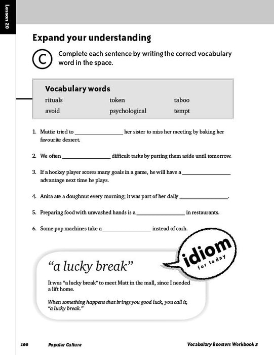 Vocabulary Boosters Workbook 2